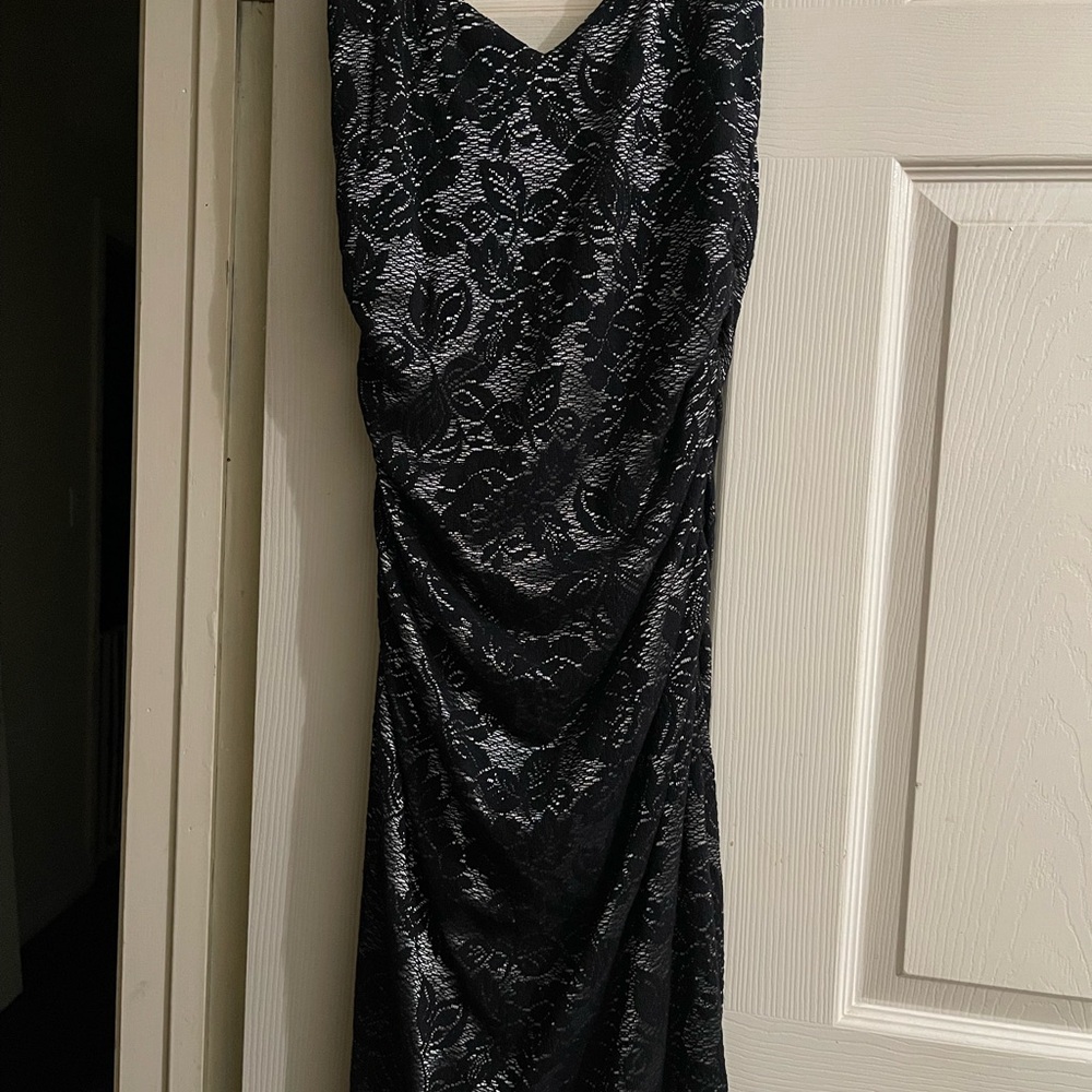 Laundry By Shelli Segal Black Lace Midi Dress